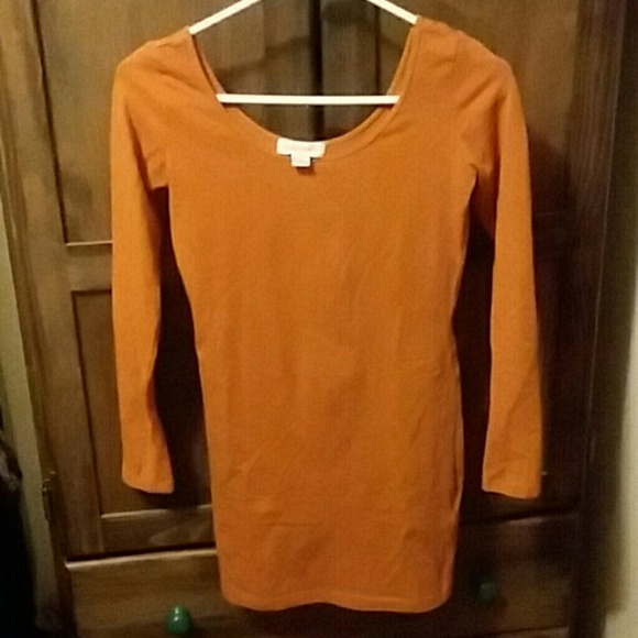 Forever 21 Dresses & Skirts - 3 for $15 Copper gold long sleeve bodycon dress