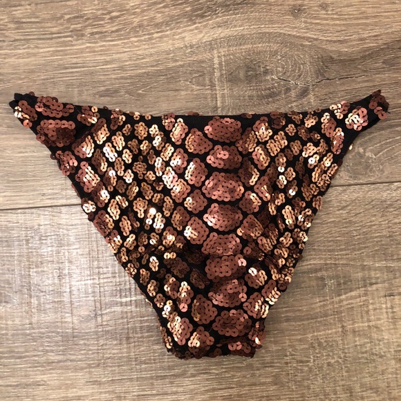 RARE Sauvage Luxe Ombré Sequin Leopard Bikini