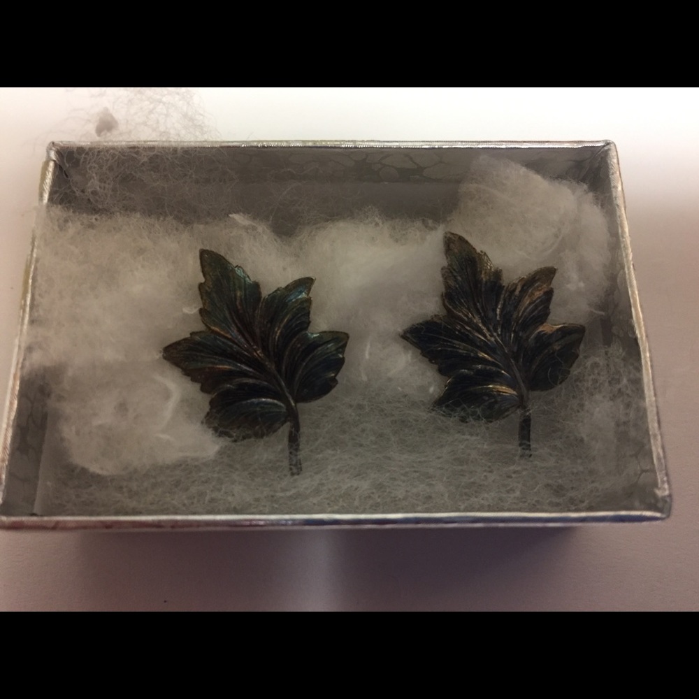 Vintage Sterling clip on earrings