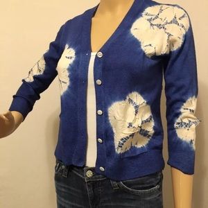 Samantha Sung Charlotte wool cardigan sweater sz 4