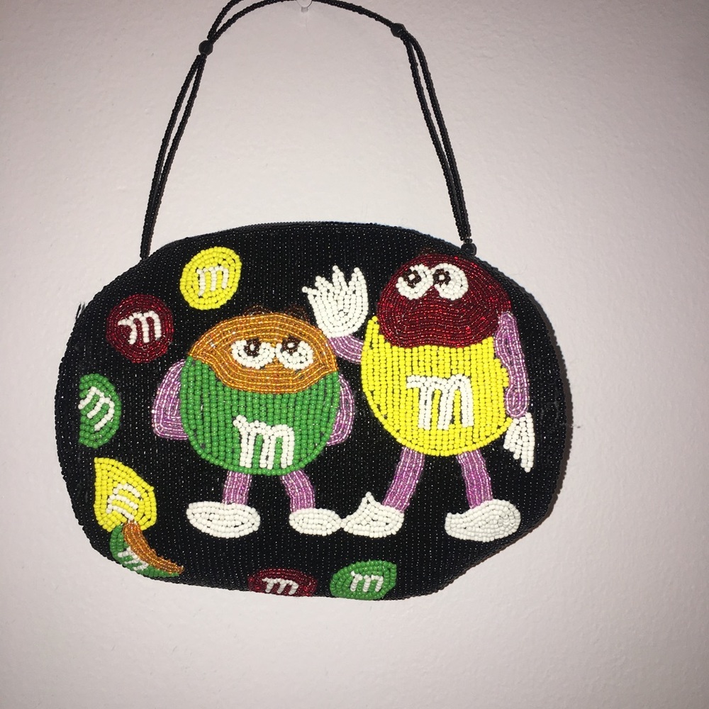rare vintage m&m beaded handbag