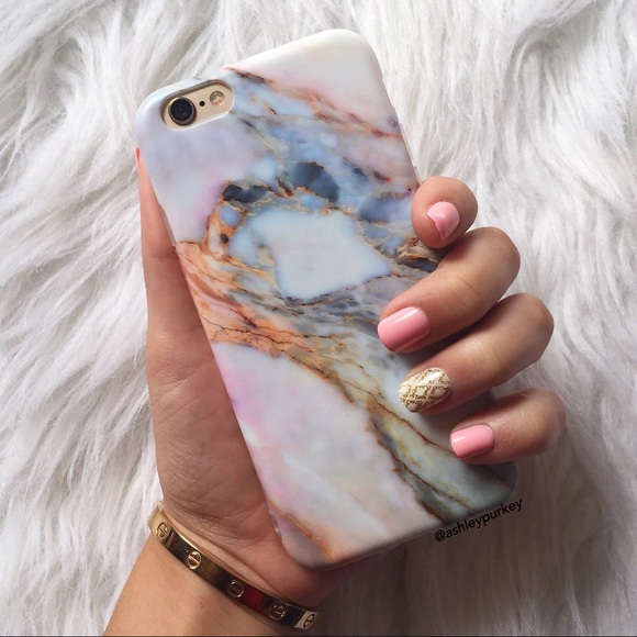 Daisys Boutique Accessories - Pink marble iPhone 6 7 Plus case