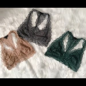 Lace crop tops