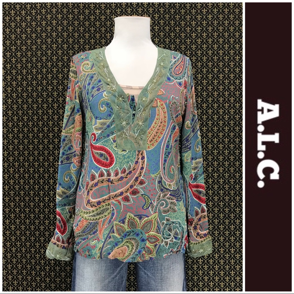 A.L.C. Paisley Popover Tunic