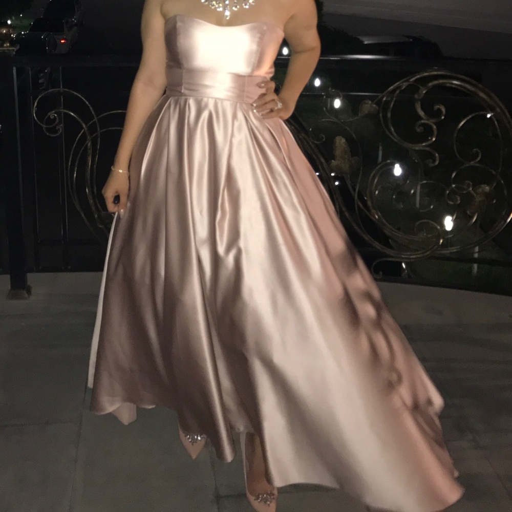 PINK PRINCESS GOWN LONGER IN THE BACK WITH TAIL