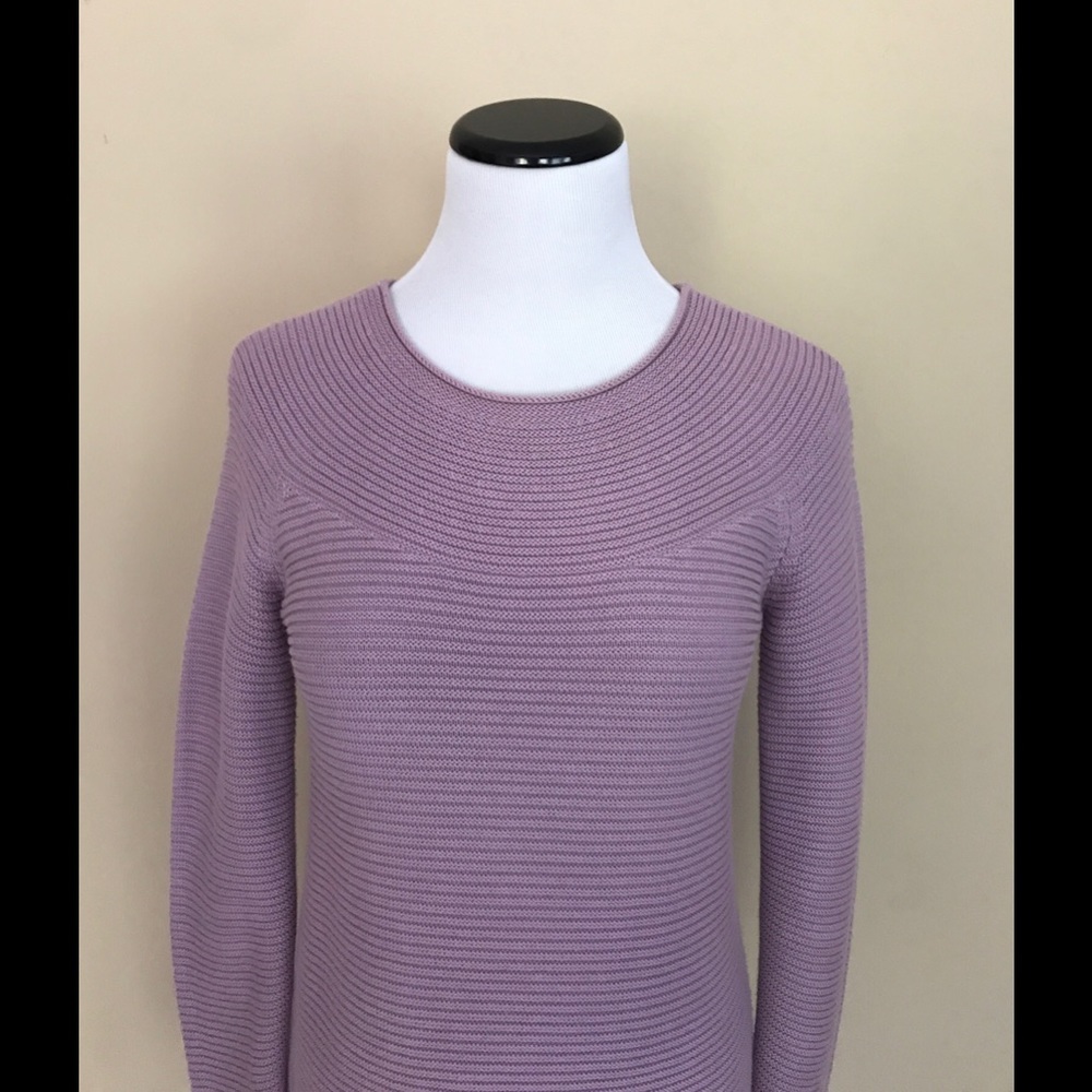 Talbots Lavender Medium Weight Ribbed Sweater - Picture 3 of 3