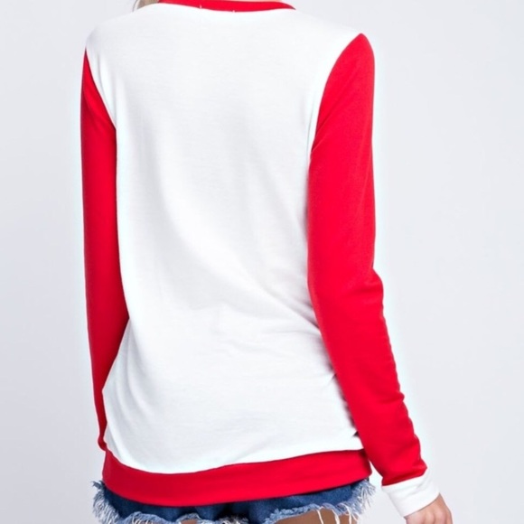 Plaid Holiday Reindeer Top - Picture 3 of 3