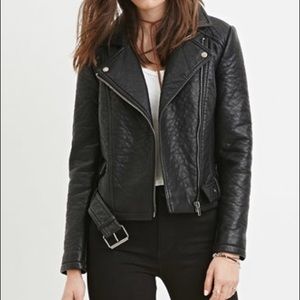 Faux Leather Moto Jacket