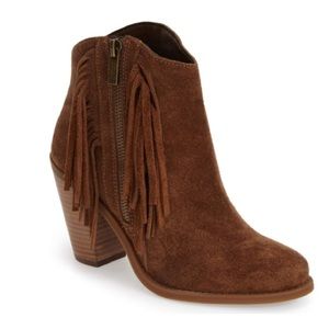 Jessica Simpson suede fringe Conley booties
