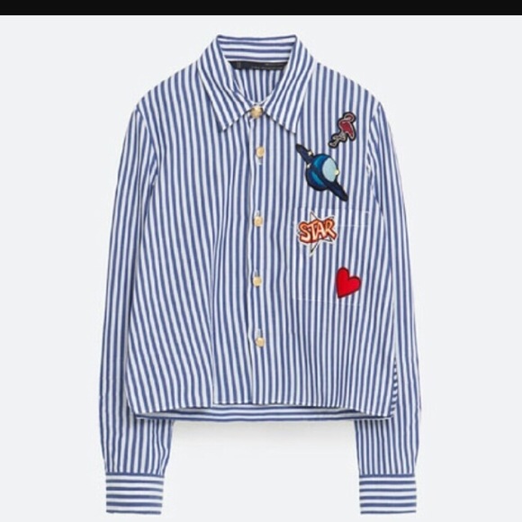 Zara baby poplin shirt with patches - Picture 8 of 8