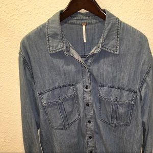 Free People chambray shirt