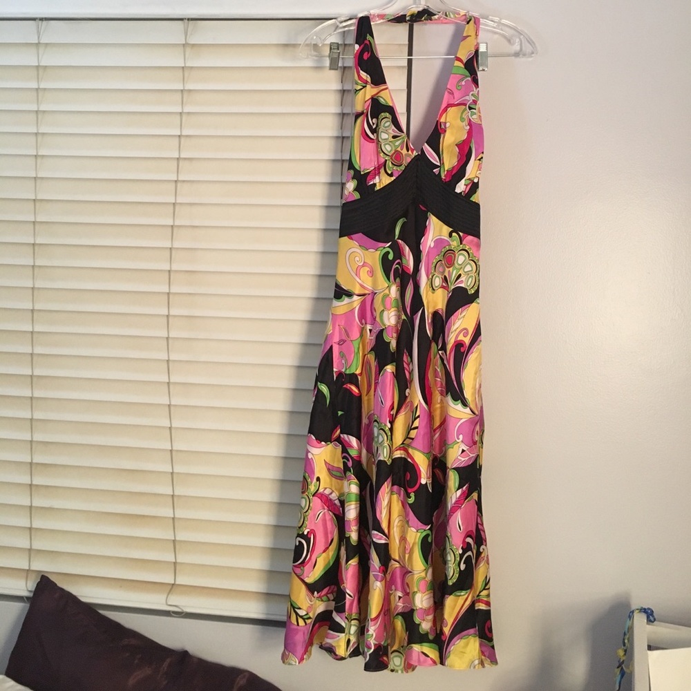 HALTER DRESS floral's pattern