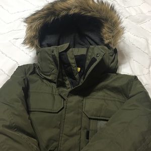 GAP Boys Down Faux Fur Hooded Coat