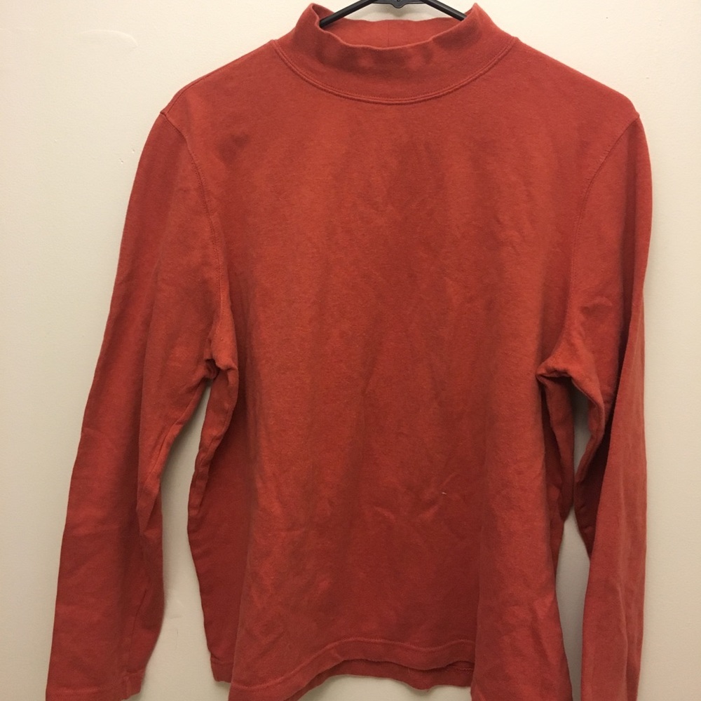 Orange Loose Fitting Turtleneck