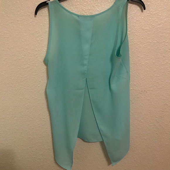 Express Tops - Express split back aqua tank