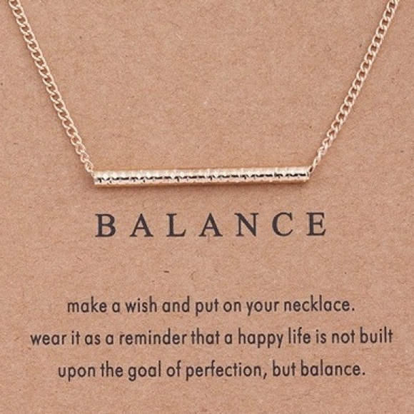 Jewelry - NEW Balance Bar Gold Necklace Gift on Card ✨💕