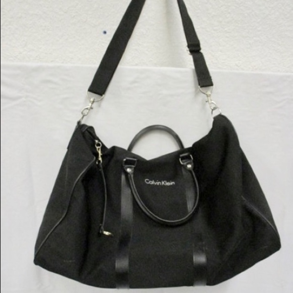 Calvin Klein Black Polyester Weekender Travel Bag