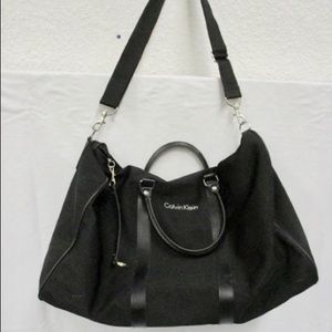 Calvin Klein Black Polyester Weekender Travel Bag
