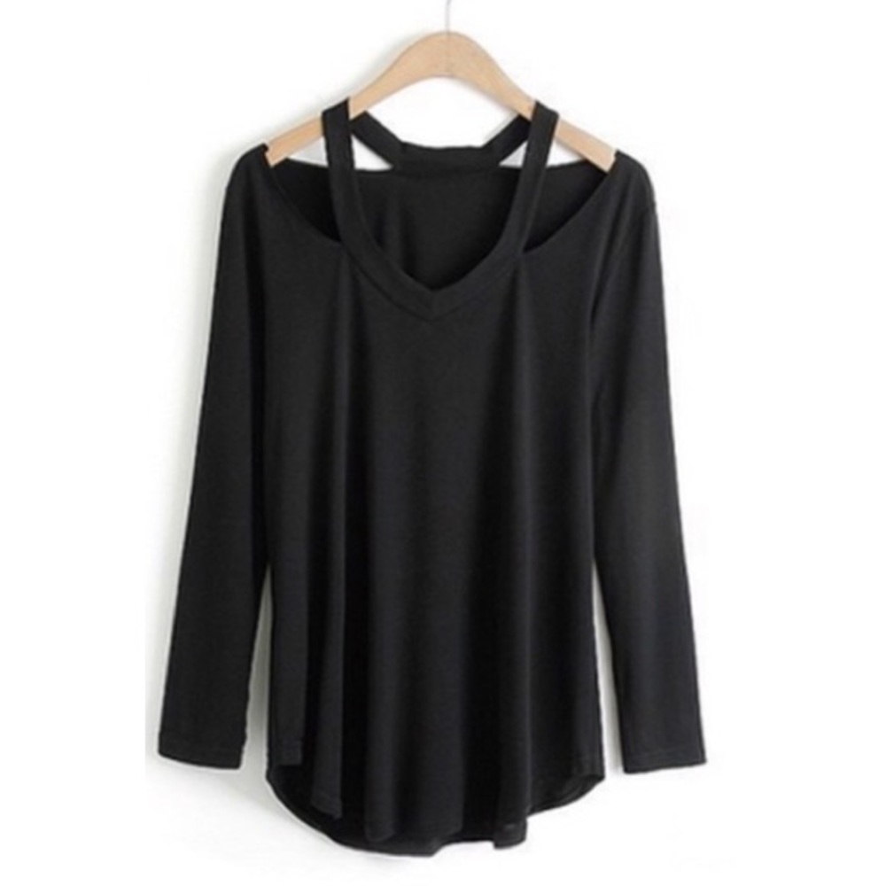 Essential Longsleeve Heathered TEE T-Shirt Cutout - Picture 2 of 2