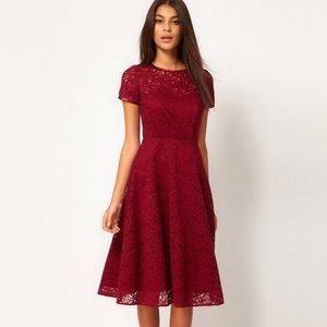 ASOS midi lace dress
