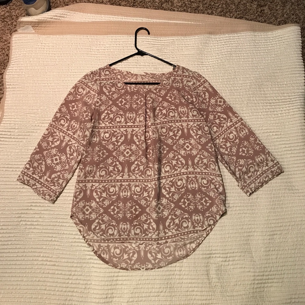 Peach love California pattern blouse