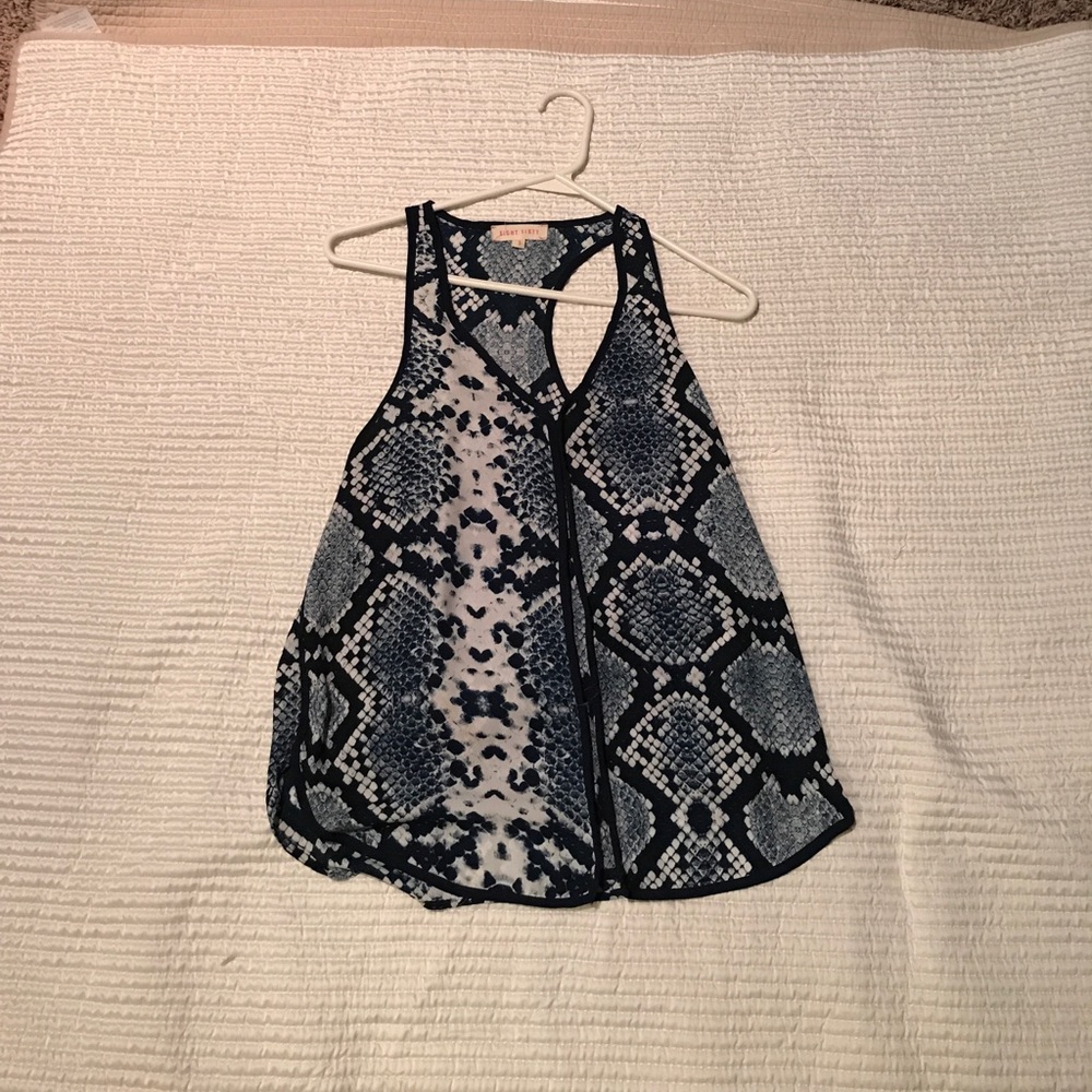 Snake print tunic tank top
