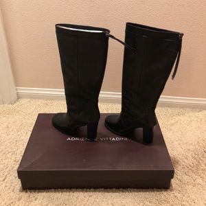 Adrienne Vittadini Birdie tall leather boot