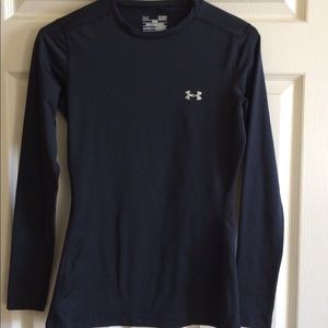 Ladies Under Armour Fitted Athletic Shirt (Black)