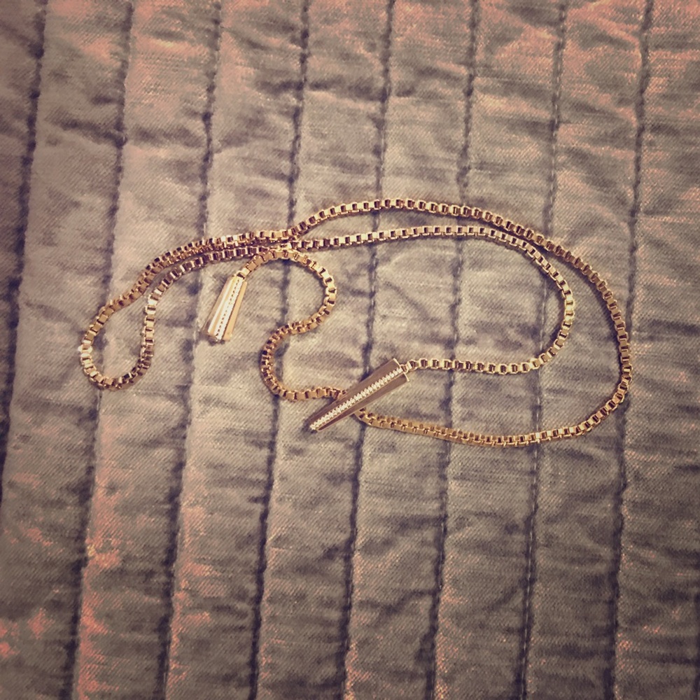 Rachel Zoe Lariat Gold Necklace
