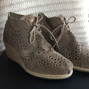 Laser Cut Wedge Booties