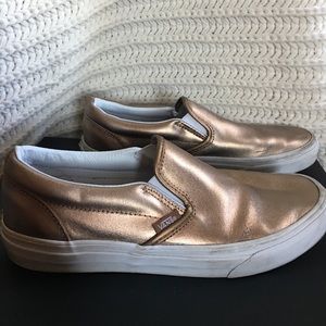 Metallic Slip On Vans