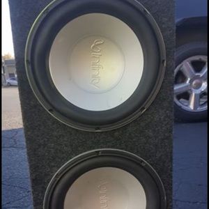2 12 infinity’s with amp And wires