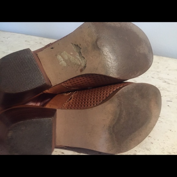 SOLD Vintage 80s Western Leather Clogs Mules Shoes - Picture 6 of 6