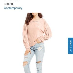 FREE PEOPLE MILAN VELVET TOP