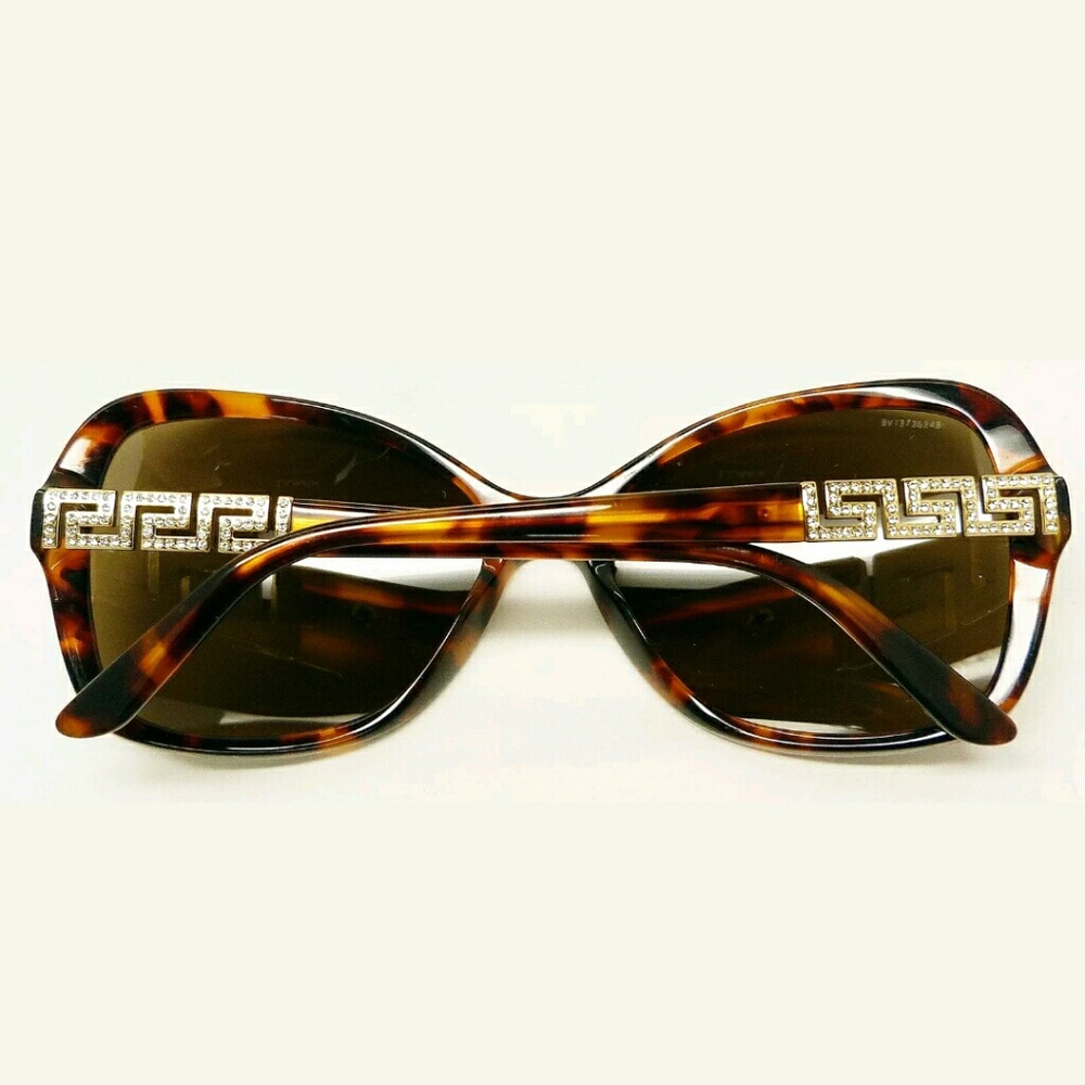 💎VERSACE Greek key sunglasses Swarovski butterfly
