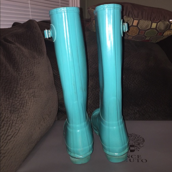 Tiffany blue Hunter boots - Picture 3 of 5