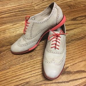 Cole Haan Beige Gramercy Oxfords