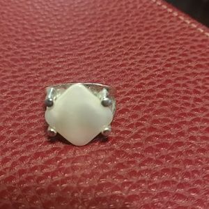 925 Sterling silver, Large Mother of Pearl ring