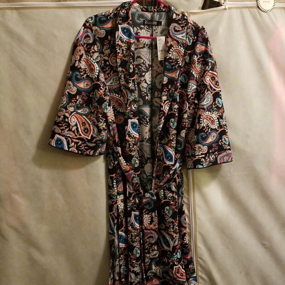 7th Avenue paisley belted jacket