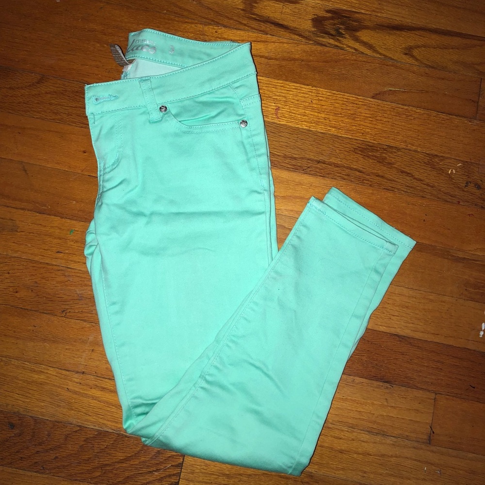 Teal jeans