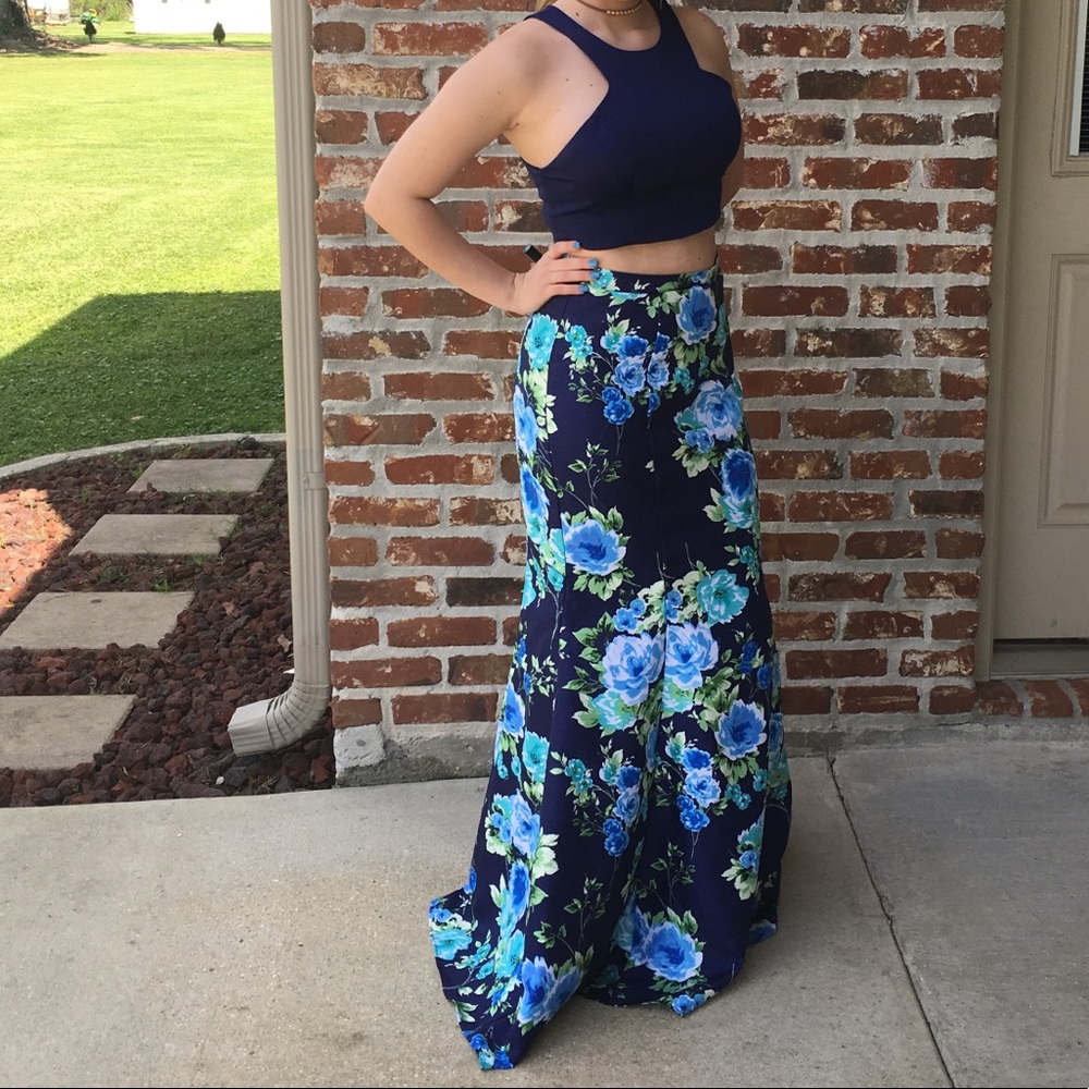 Two piece David’s bridal formal dress