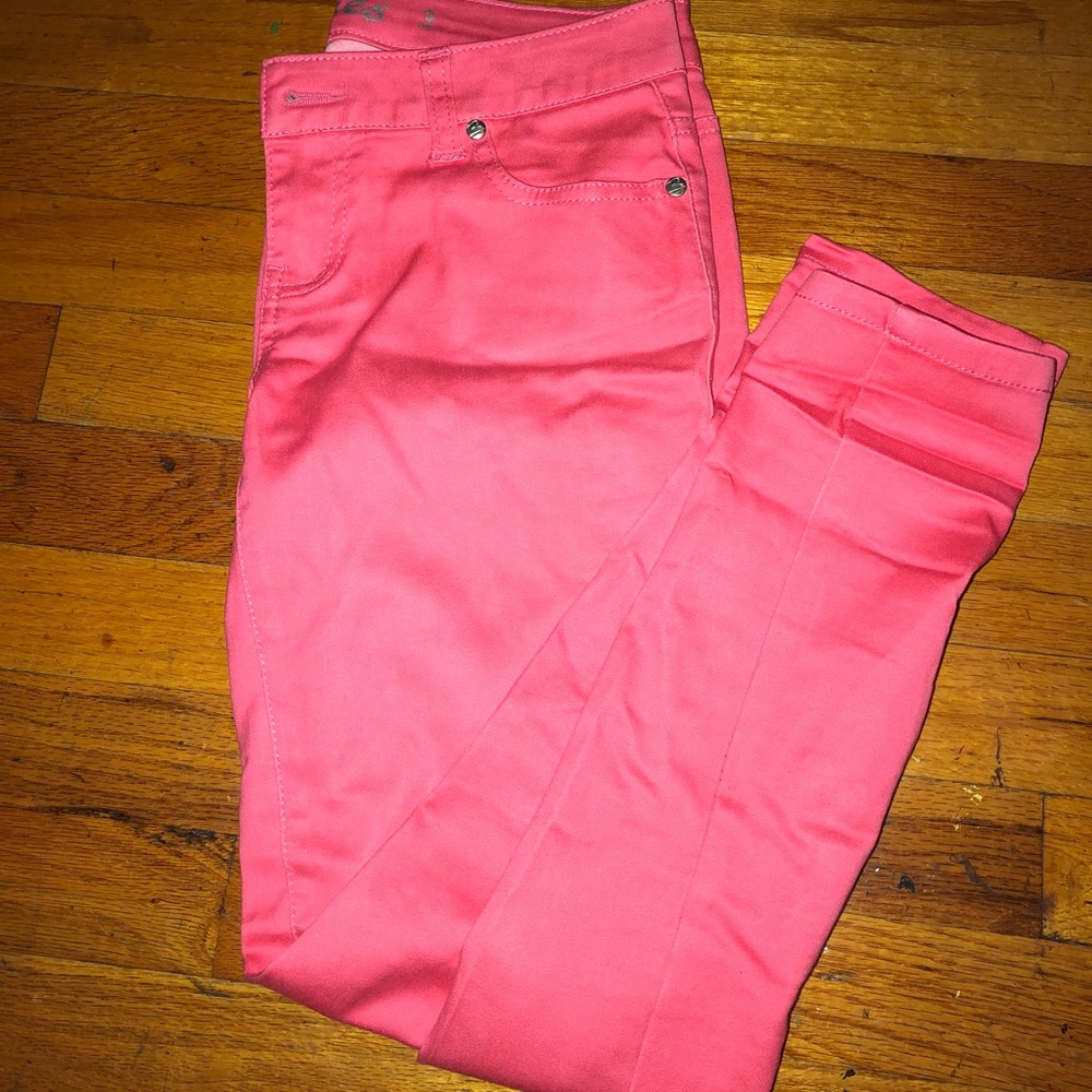 Hot pink jeans