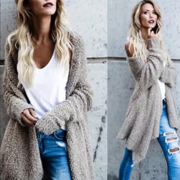 ❤️Ashton Oversized Draped Fur Cardigan - Picture 3 of 7