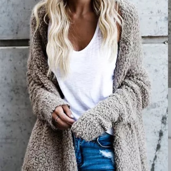 ❤️Ashton Oversized Draped Fur Cardigan - Picture 4 of 7