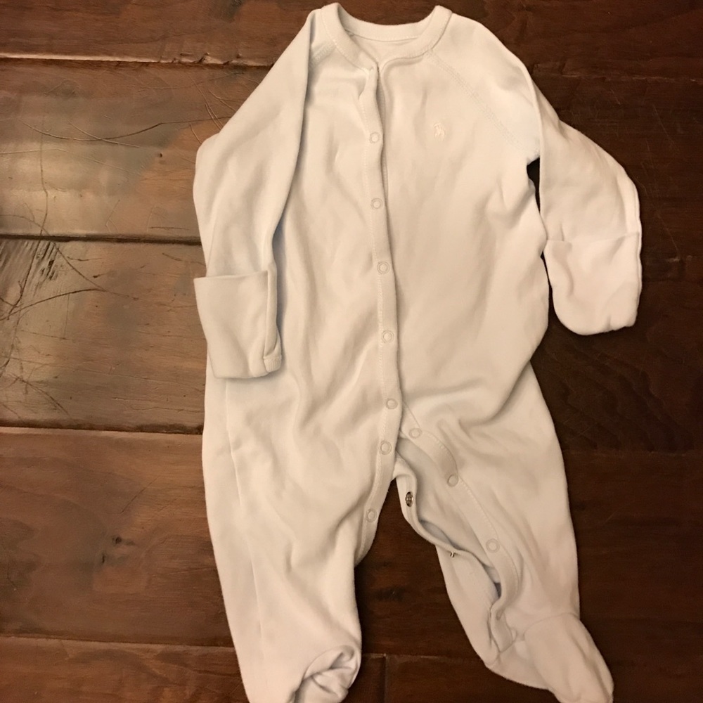 Ralph Lauren baby powder blue sleeper 3 months