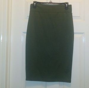 Olive Green Pencil Skirt