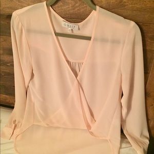 Gorgeous Semi - sheer Pale Pink Blouse Nordstrom