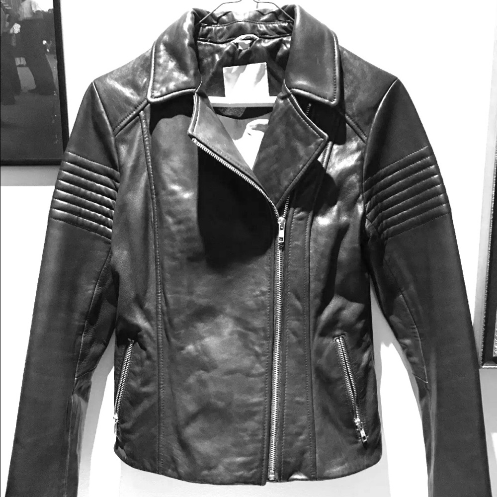 Soia & Kyo Black leather Moto jacket