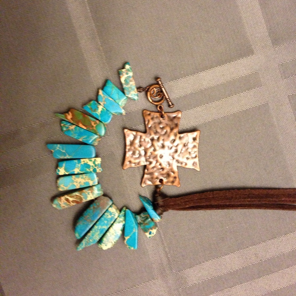 Turquoise and Copper Bracelet
