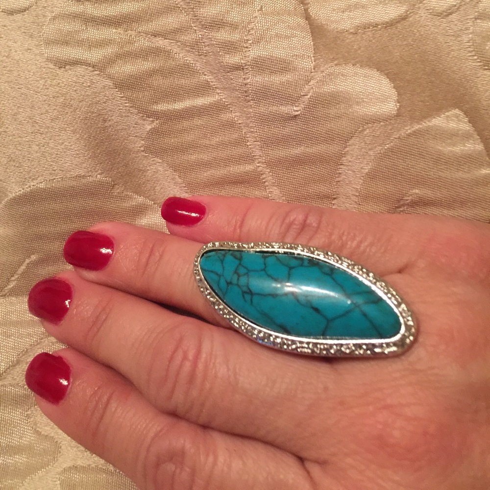 Beautiful adjustable turquoise costume jewelry.